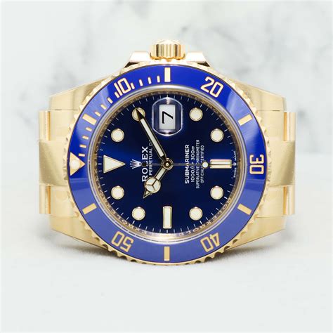 gold rolex submariner blue|2022 Rolex Submariner date bluesy.